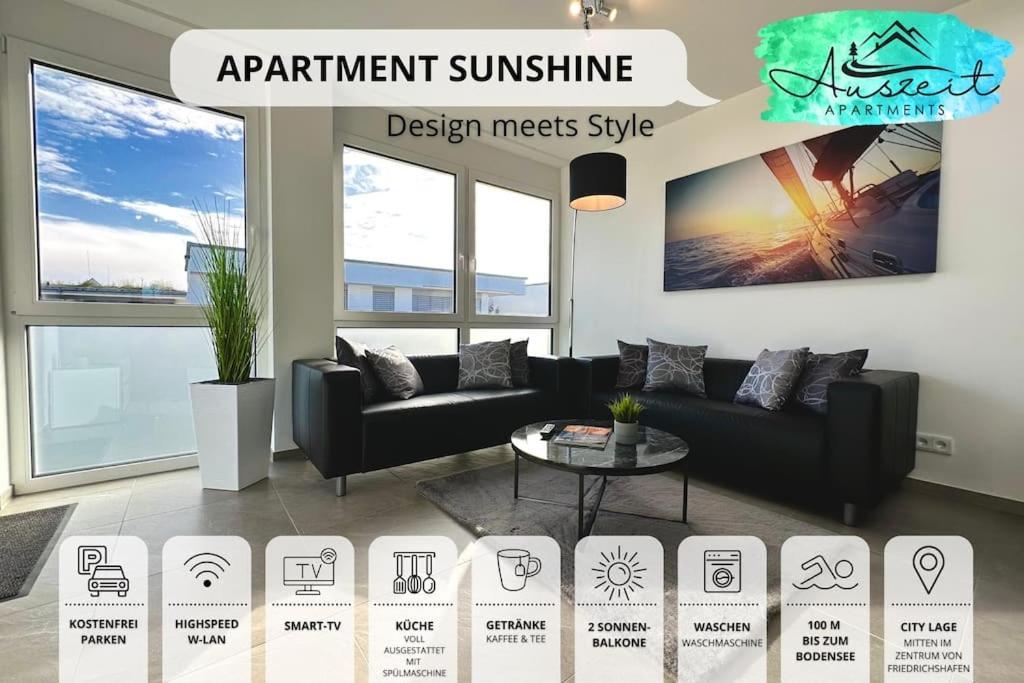 Auszeit Apartment Sunshine Friedrichshafen Bagian luar foto